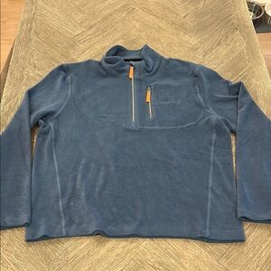 Blue Quarter-Zip Fleece Pullover